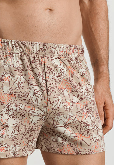 Fancy Jersey Cotton Knit Boxers | Floral Outlines 79400-1373